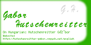 gabor hutschenreitter business card